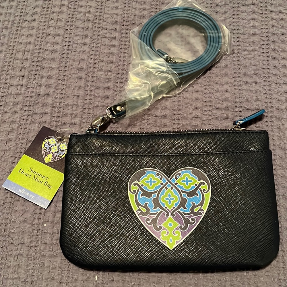 Navy clutch bag with detachable shoulder strap. Brighton NWT